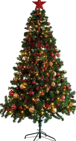 Everlands Kunstkerstbomen^ Imperial Kunstkerstboom - Compleet Met Versiering En Led Verlichting - 150Cm