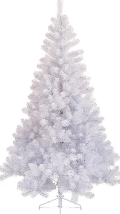 Everlands Kunstkerstbomen^ Imperial Pine White Witte Kunstkerstboom 210 Cm - Zonder Verlichting