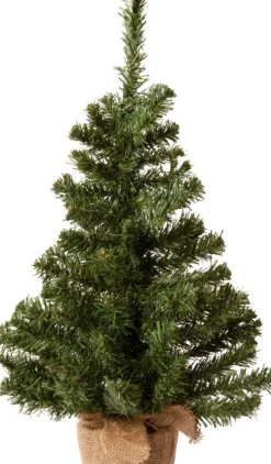 Everlands Kunstkerstbomen^ Kerstboom/Kunstboom - In Jute Zak - 60 Cm