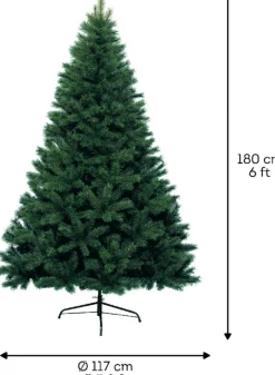 Everlands Kunstkerstbomen^ Kunstkerstboom - Canada Spruce - Kerstboom - Pvc - Groen - 180 Cm
