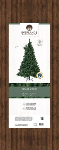Everlands Kunstkerstbomen^ Kunstkerstboom - Canada Spruce - Kerstboom - Pvc - Groen - 180 Cm