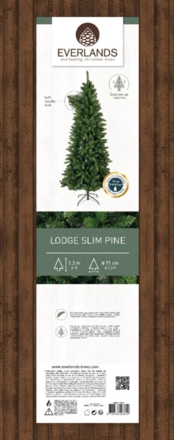 Everlands Kunstkerstbomen^ Kunst Kerstboom/Kunstboom - Groen - 120 Cm - Slank