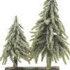 Everlands Kunstkerstbomen^ Mini Bomen Op Stronk - Kerstboom - 28X16X28 Cm Groen Tips 218