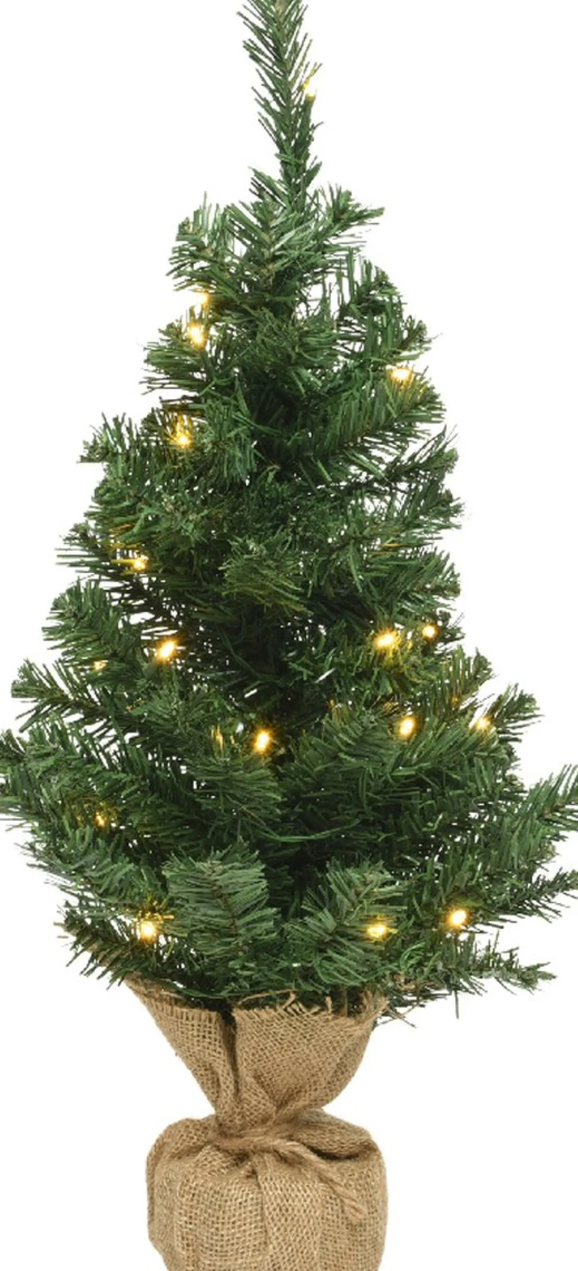Everlands Echte Kerstbomen^ - Mini Kerstboom - 50 Led - 90 Cm