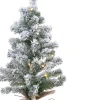 Everlands Kunstkerstbomen^ - Mini Kerstboom - Met Sneeuw - Met Verlichting - 75 Cm
