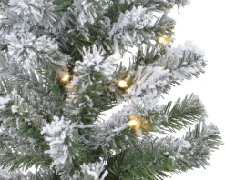 Everlands Kunstkerstbomen^ - Mini Kerstboom - Met Sneeuw - Met Verlichting - 75 Cm