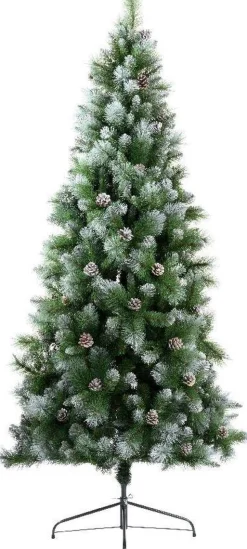 Everlands Kunstkerstbomen^ - Norwich Pine Frost - Kunstkerstboom 210 Cm Hoog - Zonder Verlichting