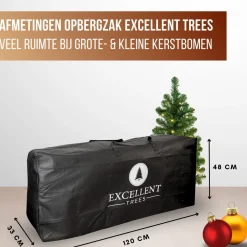 Excellent Trees Kerstspullen Opbergers^® Grote Kerstboom Opbergtas Met Rits - 120X33X48 Cm