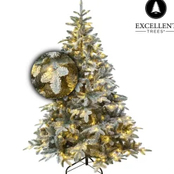 Excellent Trees Kunstkerstbomen^® Led Otta Kerstboom Met Sneeuw En Verlichting 150 Cm