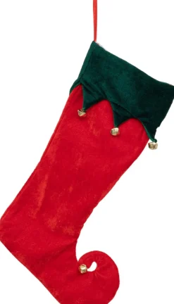 Feeric lights u0026 Christmas Feeric Christmas Decoratie Kerstsok - Elf Laars - H45 Cm - Rood - Vilt Outlet