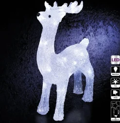 Feeric lights u0026 Christmas Verlichte Kerstfiguren^Feeric Christmas Rendier Met Licht - 45,5 Cm -40 Led Lampjes- Verlichte Figuren
