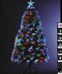 Feeric lights u0026 Christmas Kunstkerstbomen^Feeric Lights And Christmas Fiber Kerstboom -Met Gekleurd Licht- 120 Cm