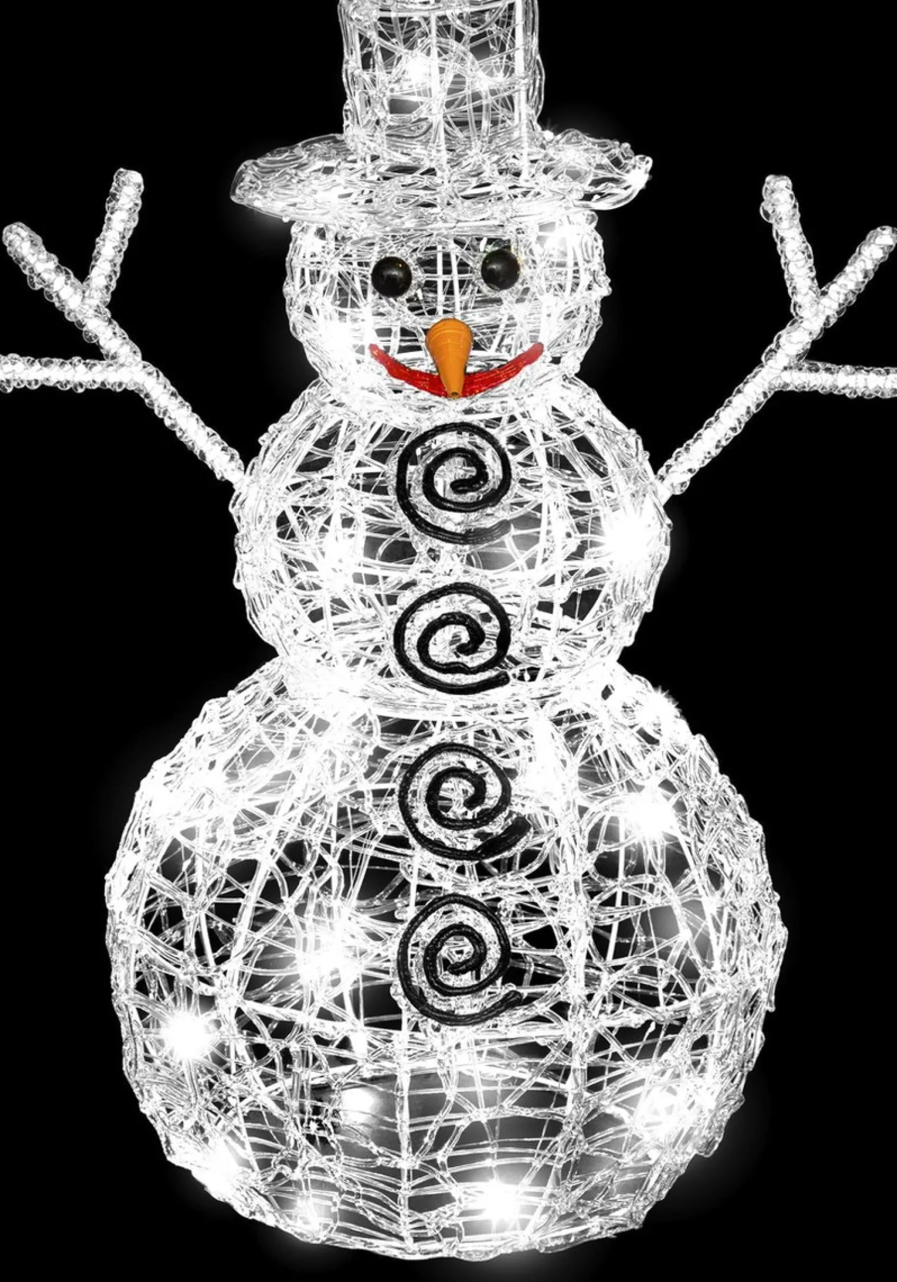 Feeric lights u0026 Christmas Verlichte Kerstfiguren^Feeric Lights And Christmas Verlichte Sneeuwpop - Figuur - 60 Cm - 100 Leds Gekleurd