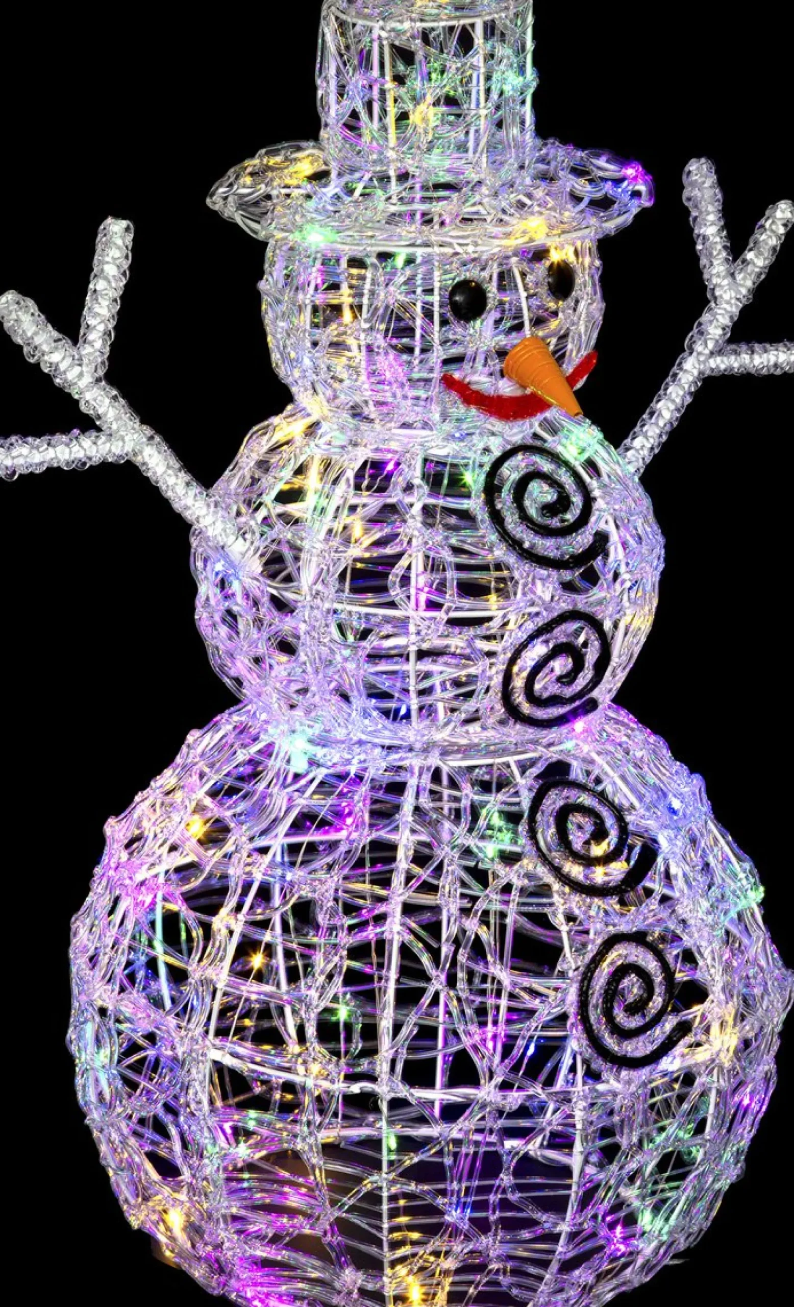 Feeric lights u0026 Christmas Verlichte Kerstfiguren^Feeric Lights And Christmas Verlichte Sneeuwpop - Figuur - 60 Cm - 100 Leds Gekleurd