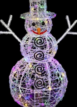 Feeric lights u0026 Christmas Verlichte Kerstfiguren^Feeric Lights And Christmas Verlichte Sneeuwpop - Figuur - 60 Cm - 100 Leds Gekleurd