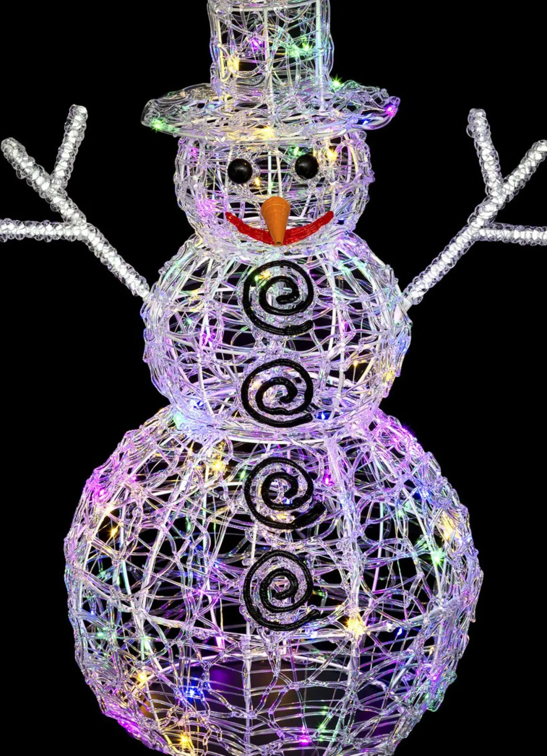 Feeric lights u0026 Christmas Verlichte Kerstfiguren^Feeric Lights And Christmas Verlichte Sneeuwpop - Figuur - 60 Cm - 100 Leds Gekleurd