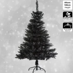 Feeric lights u0026 Christmas Kunstkerstbomen^Feeric Lights - Kunstkerstboom - Kerstdecoratie - Zwart - 150Cm