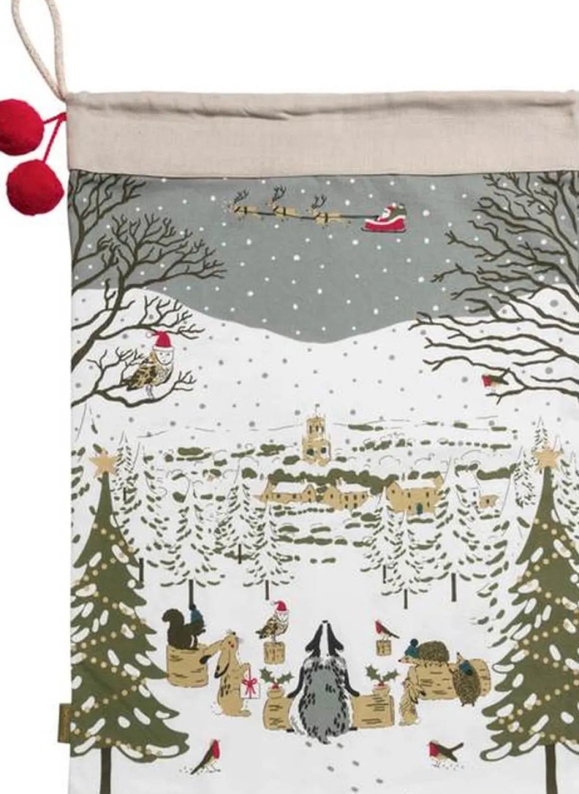 Sophie Allport Feestelijk Bos Zak Voor Kerstcadeaus Van - Uit De Festive Forest Collectie Cheap