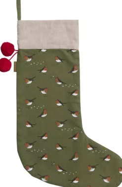 Sophie Allport Feestelijke Roodborstjes Decoratie Kerstsok Van - Grote Christmas Stocking - 60 Cm Cheap