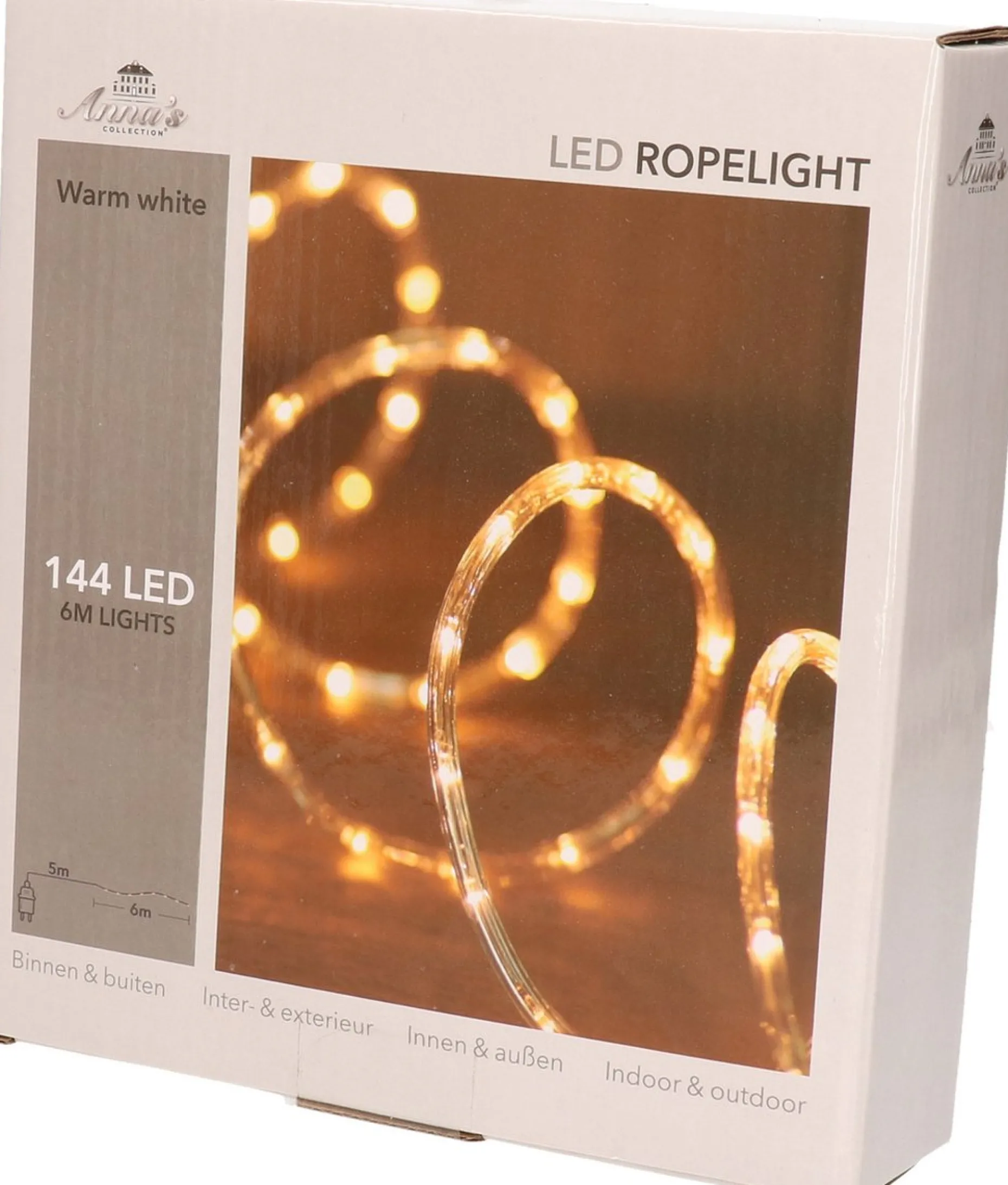 CBD Lichtslangen^Feestverlichting Lichtslang 144 Lampjes Warm Wit 6 Mtr - Voor Binnen En Buiten Gebruik - Kerstverlichting/Feestverlichting