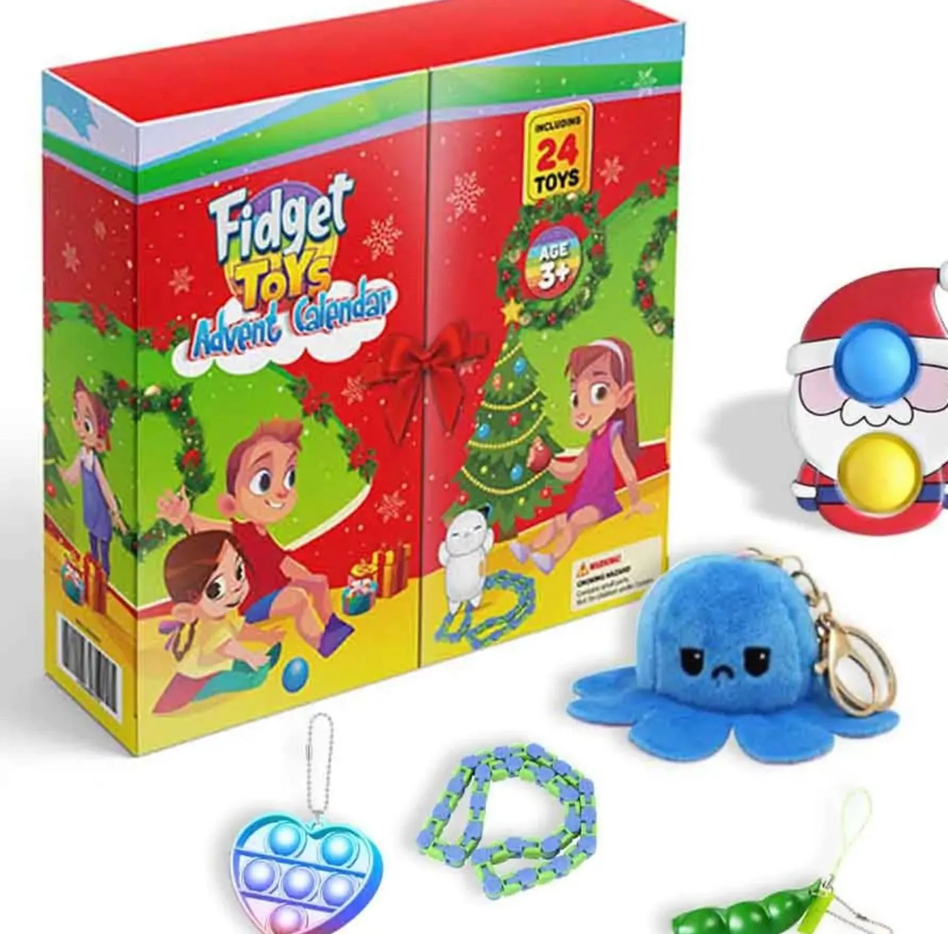 Happy Shopper Adventskalenders^Fidget Toys Adventskalender 2023 – Pop It - Adventkalender Kinderen - Pakket - Speelgoed - Luxe Uitvoering – 24 Unieke Toys
