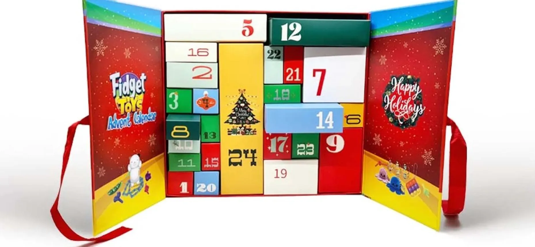 Happy Shopper Adventskalenders^Fidget Toys Adventskalender 2023 – Pop It - Adventkalender Kinderen - Pakket - Speelgoed - Luxe Uitvoering – 24 Unieke Toys