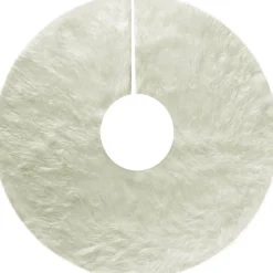 Arte r Kerstboomstandaarden^Flexibele Kerstboom Rok/Kleed Voor De Kerstboom Harige Stof Creme Wit 120 Cm - Kerstboomrokken