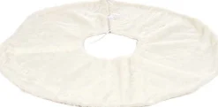 Arte r Kerstboomstandaarden^Flexibele Kerstboom Rok/Kleed Voor De Kerstboom Harige Stof Creme Wit 120 Cm - Kerstboomrokken