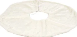 Arte r Kerstboomstandaarden^Flexibele Kerstboom Rok/Kleed Voor De Kerstboom Harige Stof Creme Wit 120 Cm - Kerstboomrokken