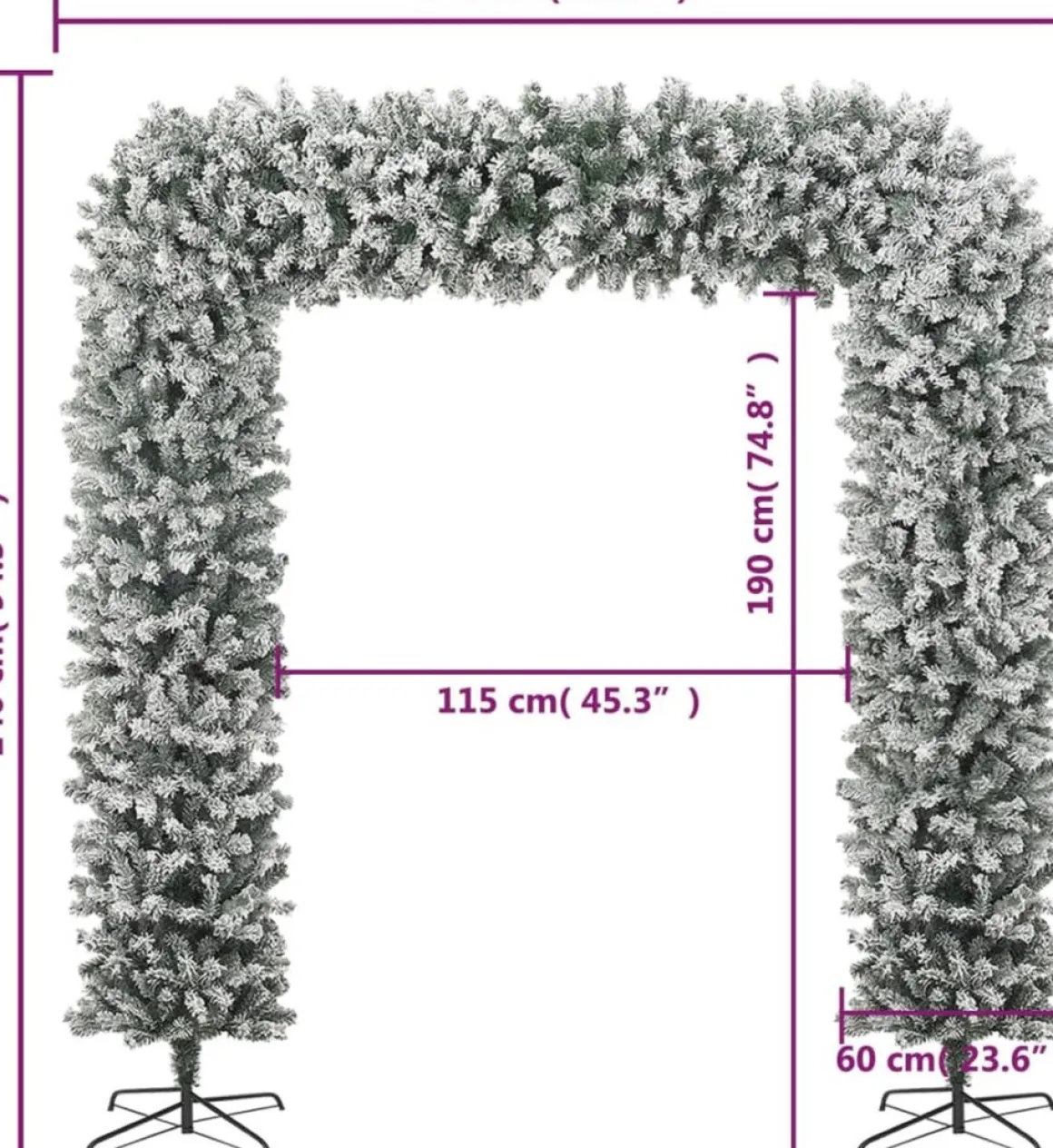 Furniture Limited - Kerstboog Met Sneeuwvlokken 240 Cm Hot