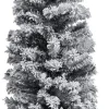 Furniture Limited - Kerstboom Met Led's, Kerstballen En Sneeuw Smal 120 Cm Groen Hot
