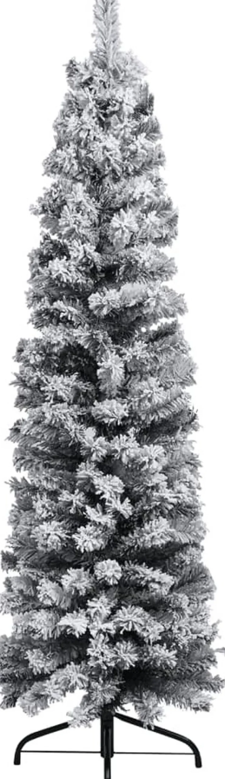 Furniture Limited - Kerstboom Met Led's, Kerstballen En Sneeuw Smal 120 Cm Groen Hot
