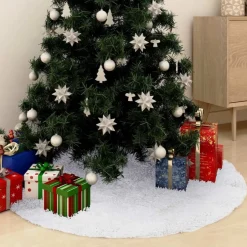 Furniture Limited - Kerstboomrok 122 Cm Kunstbont Wit Best Sale