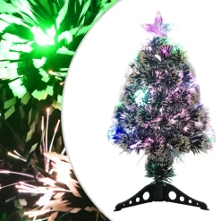 Furniture Limited - Kerstboom Met Led's 64 Cm Glasvezel Groen En Wit Clearance