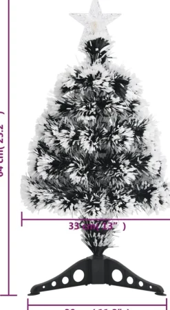 Furniture Limited - Kerstboom Met Led's 64 Cm Glasvezel Groen En Wit Clearance