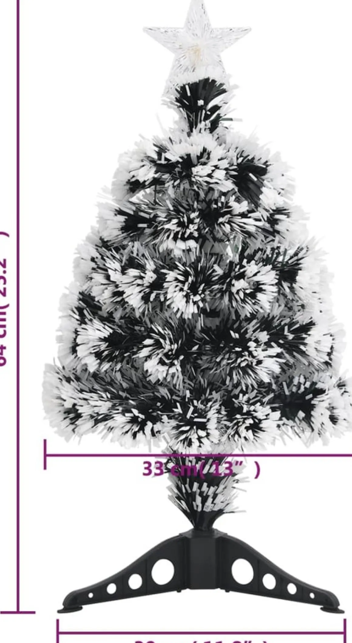 Furniture Limited - Kerstboom Met Led's 64 Cm Glasvezel Groen En Wit Clearance