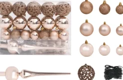 Furniture Limited - Kerstboom Met Led's En Kerstballen Smal 240 Cm Roze Shop