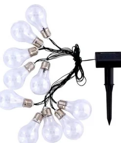Gerimport Lichtslangen^ Zonneslinger 10 Gloeilampen - 40 Leds - 4,4 Mtr