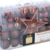 Giftsome Kerstballen Set - Plastic Kerstballen - Incl. Piek - O 3/4/6 Cm - Kerstversiering Kerstboom - 101 Stuks: Mat, Glanzend, Glitter En Open - Bruin/ Koper Store
