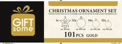 Gifts@Home Giftsome Kerstballen Set - Plastic Kerstballen - Incl. Piek - O 3/4/6 Cm - Kerstversiering Kerstboom - 101 Stuks: Mat, Glanzend, Glitter En Open - Goud Best Sale