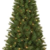 Giftsome Kunstkerstbomen^ Kunstkerstboom Met Verlichting - Kerstboom Met Led Verlichting - Opvouwbare Takken - Warm Wit Licht - 185 Cm - Lichtboom 140 Led Lampjes - Boom Voor Binnen - Groen
