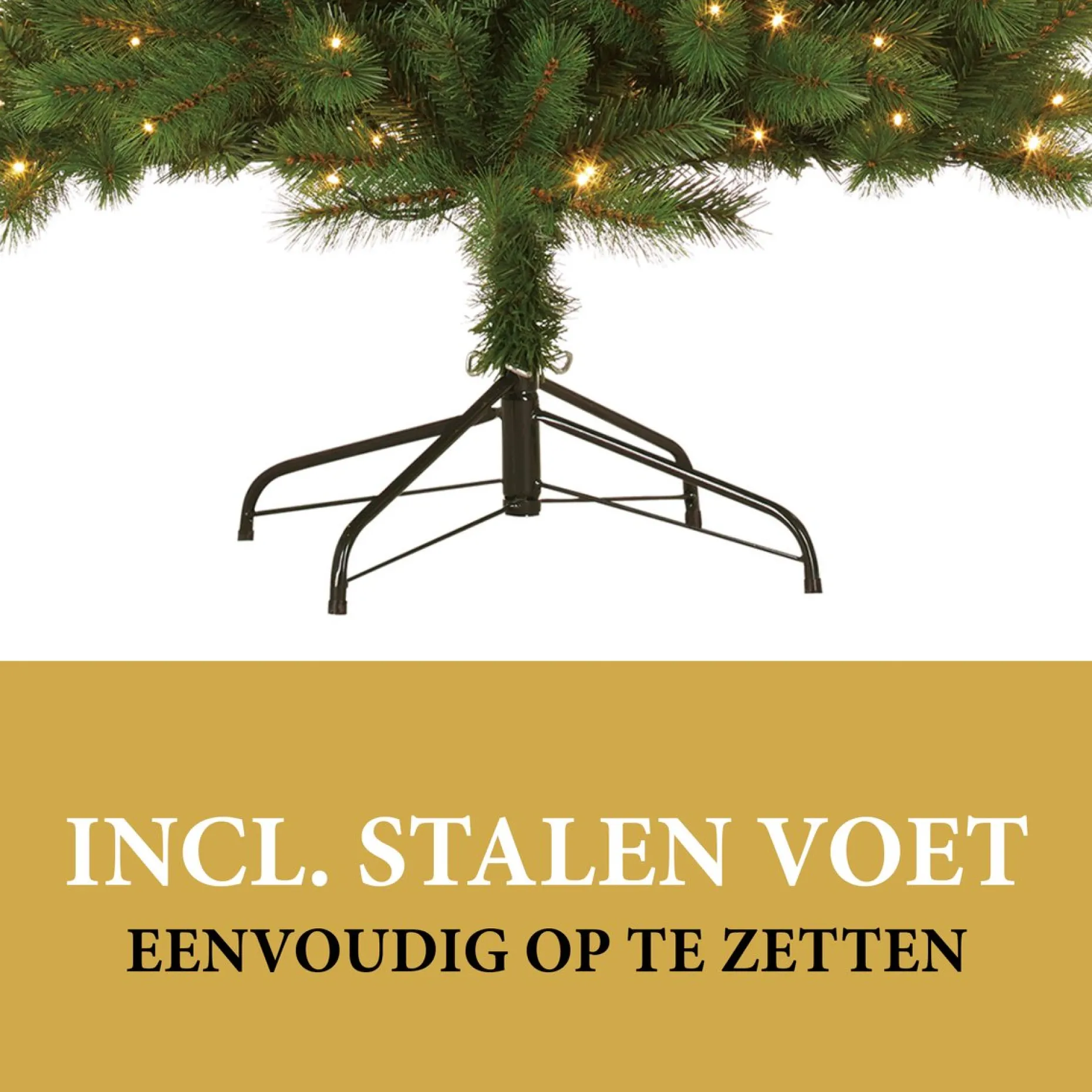 Giftsome Kunstkerstbomen^ Kunstkerstboom Met Verlichting - Kerstboom Met Led Verlichting - Opvouwbare Takken - Warm Wit Licht - 185 Cm - Lichtboom 140 Led Lampjes - Boom Voor Binnen - Groen