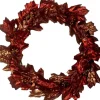 Goodwill Krans Landelijk Eikenblad-Zijde Rood-Bruin-Gemeleerd D 60 Cm Shop