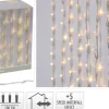 DecorativeLIghting Lichtgordijnen^Gordijnverlichting - 320Led - 100X200Cm - Warm Wit