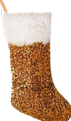 4 season must haves Gouden Christmas Stocking | Kerstsok | Kerstdecoratie | Kerst Sok | Stocking | Goud | Santas Stockings Clearance