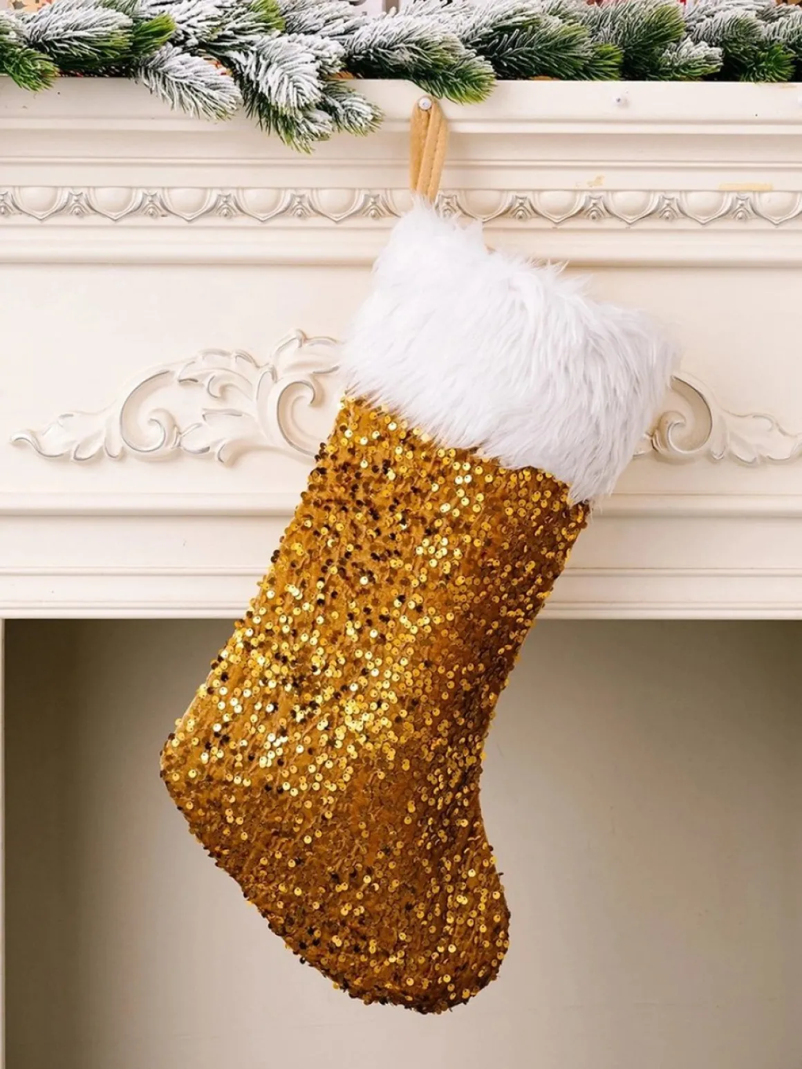 4 season must haves Gouden Christmas Stocking | Kerstsok | Kerstdecoratie | Kerst Sok | Stocking | Goud | Santas Stockings Clearance