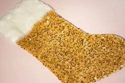 4 season must haves Gouden Christmas Stocking | Kerstsok | Kerstdecoratie | Kerst Sok | Stocking | Goud | Santas Stockings Clearance