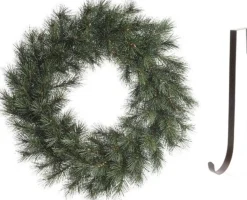 Decoris Groene Kerstkrans 60 Cm Malmo Met Ijzeren Hanger - Kerst Decoratie Kransen Van Dennentakken Discount