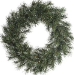 Decoris Groene Kerstkrans 60 Cm Malmo Met Gouden Hanger - Kerstversiering/Kerstdecoratie Kransen Best Sale