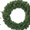 Decoris Groene Kerstkrans/Dennenkrans/Deurkrans 50 Cm Inclusief Helder Witte Verlichting Hot